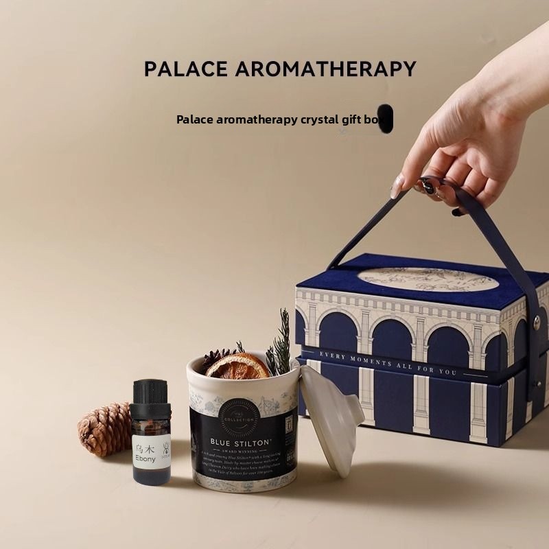 Home Fragrance Gift Box - صندوق هدايا كريستالي عتيق الطراز للعلاج