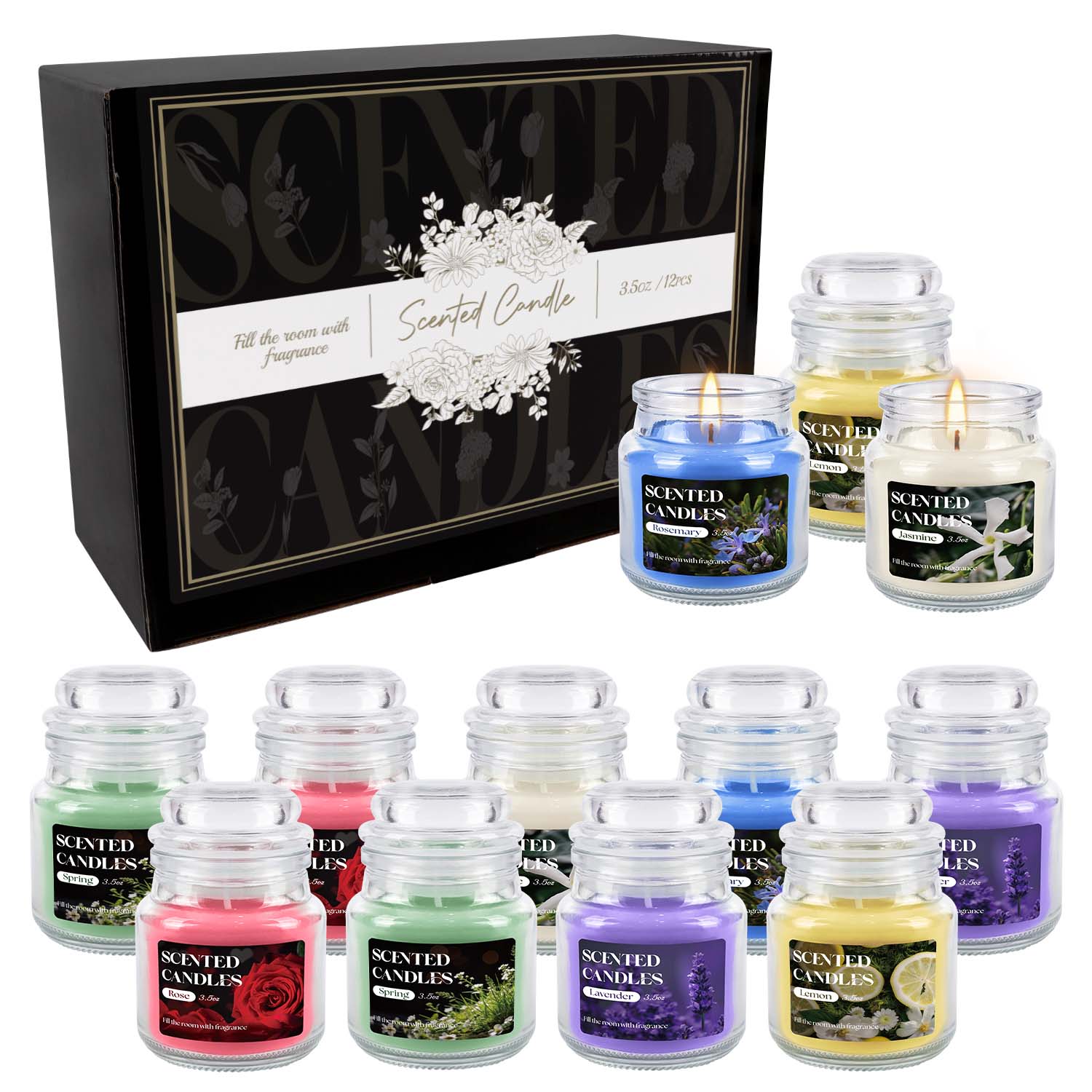 Fragrance Your Home - 12 قطعة من الشموع المعطرة ذات