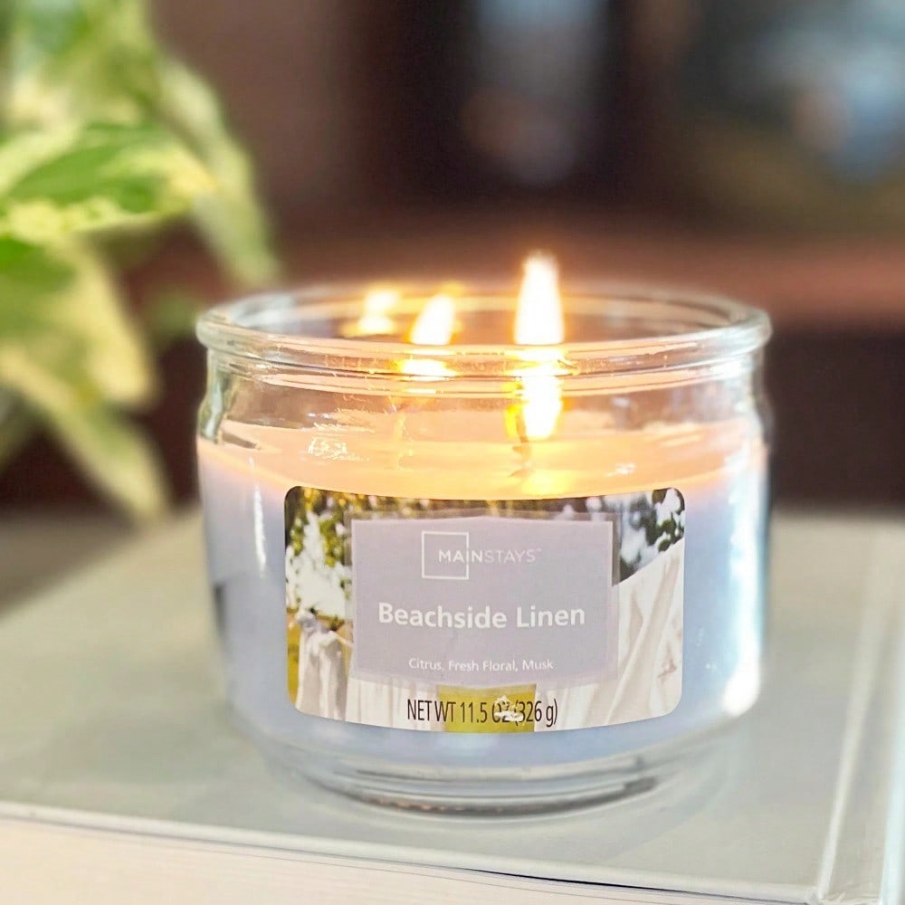 شمعة معطرة بثلاثة فتائل في وعا - مراجعة Home Fragrance Fresh Linen وسعره