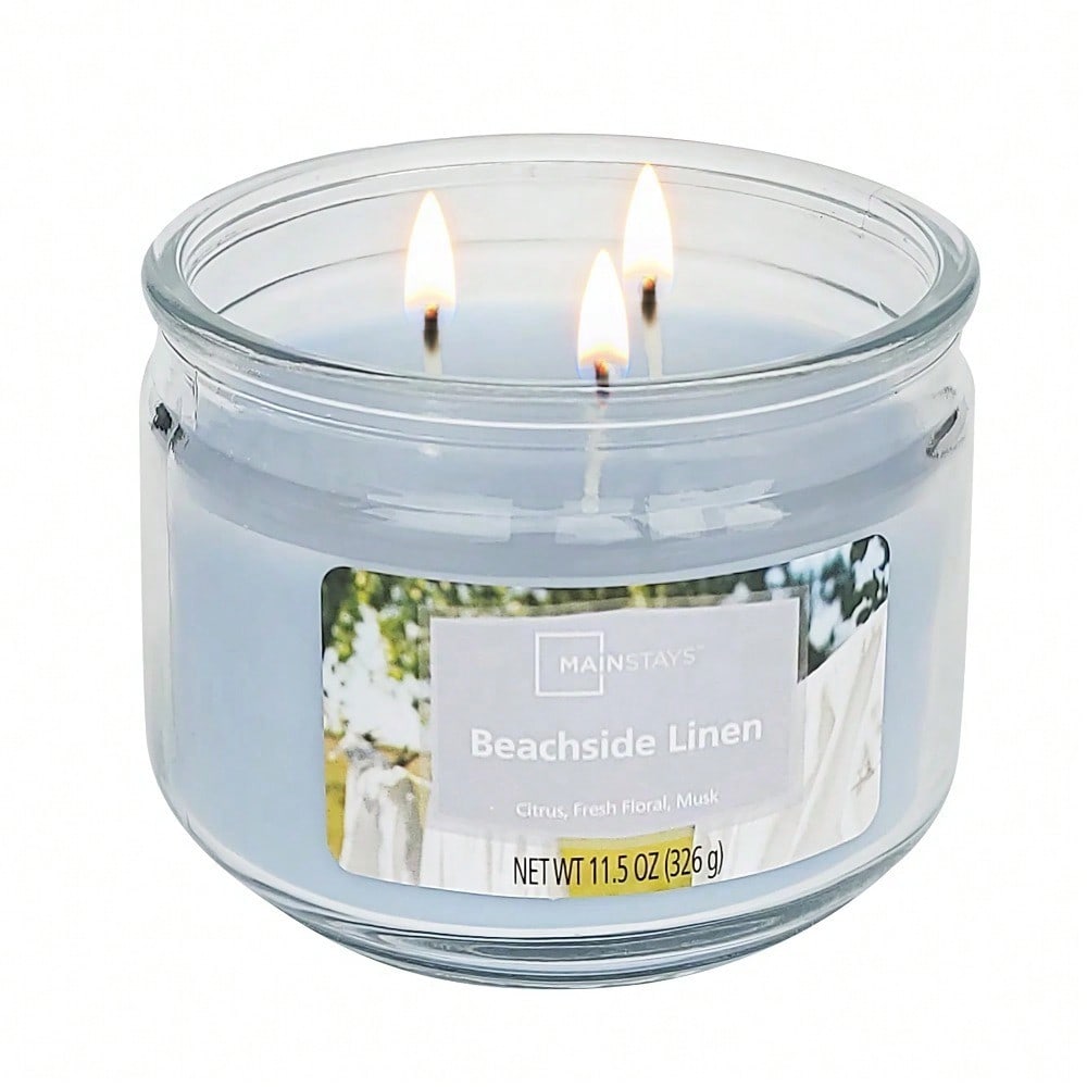 شمعة معطرة بثلاثة فتائل في وعا - مراجعة Home Fragrance Fresh Linen وسعره
