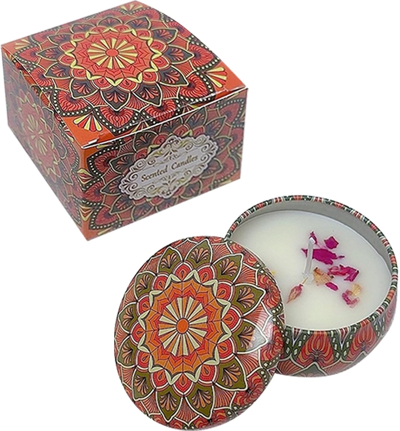 شمعة معطرة صغيرة بتصميم ماندال - مراجعة Home Fragrance Flowers وسعره