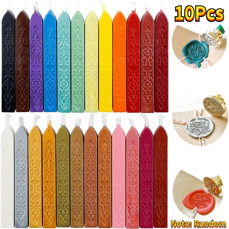 10 قطعة قضبان الشمع ختم الملون - مراجعة Beeswax Taper Candle وسعره