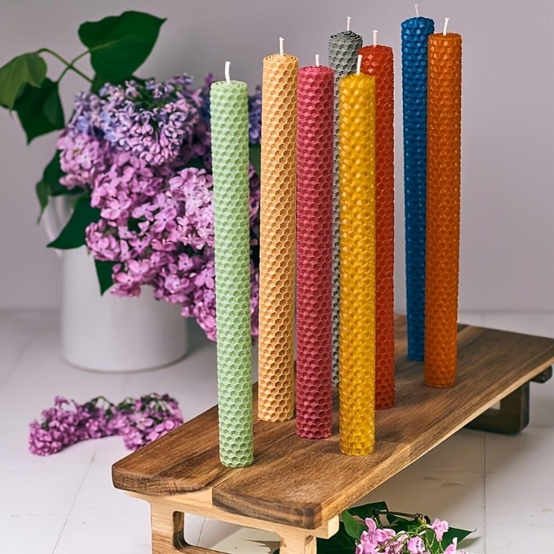 18/27 شمعة رفيعة من شمع النحل، - مراجعة Beeswax Taper Candle وسعره