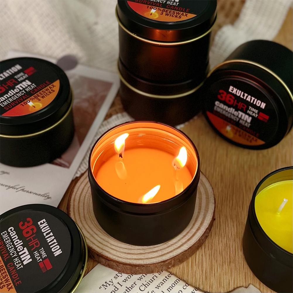 شمعة الطوارئ 36 ساعة 3 الفتيل  - مراجعة Beeswax Taper Candle وسعره