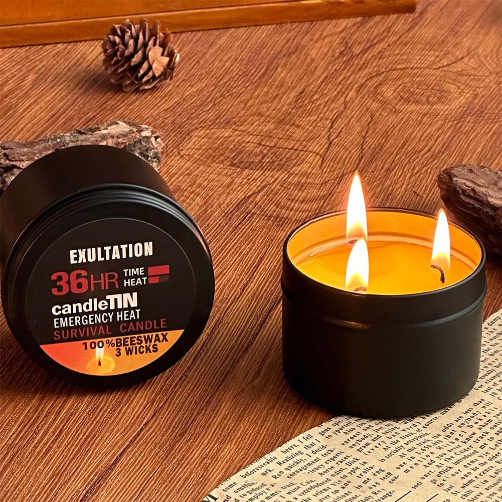 شمعة الطوارئ 36 ساعة 3 الفتيل  - مراجعة Beeswax Taper Candle وسعره